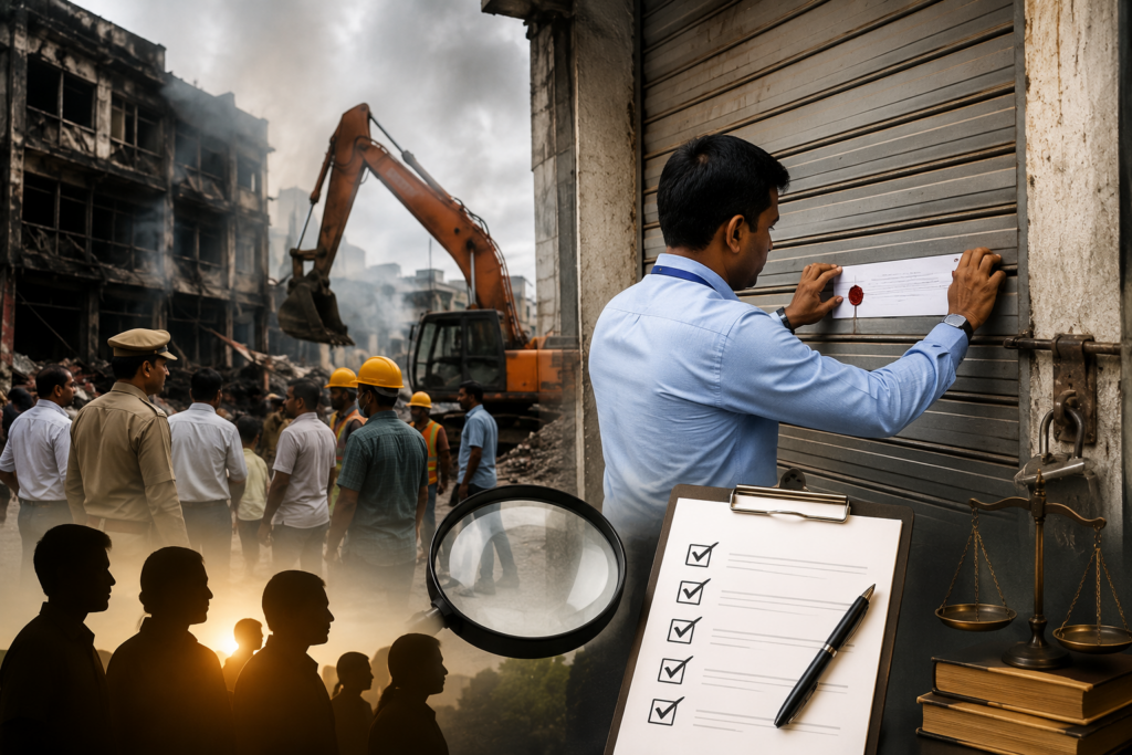 अलीगंज अग्निकांड के बाद LDA का सीलिंग अभियान: राहत, सवाल और सबक अलीगंज अग्निकांड के बाद LDA का सीलिंग अभियान: राहत, सवाल और सबक